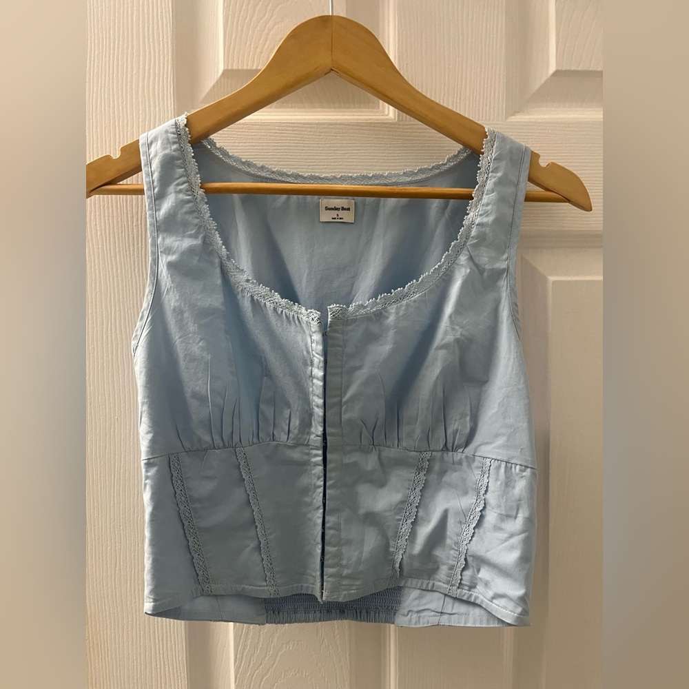 Sunday Best Light Blue Tank Top